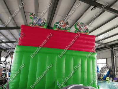 Коммерческий надувной батут "Дружная компания с окнами", 8*6*5,5 m