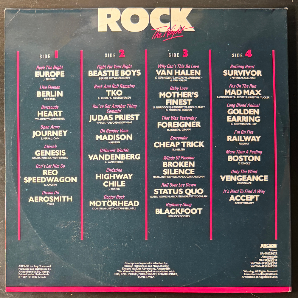 Сборник Rock The Night 2LP (Германия 1987г.)