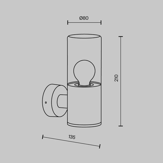 Уличный настенный светильник Maytoni Amas O432WL-01GF
