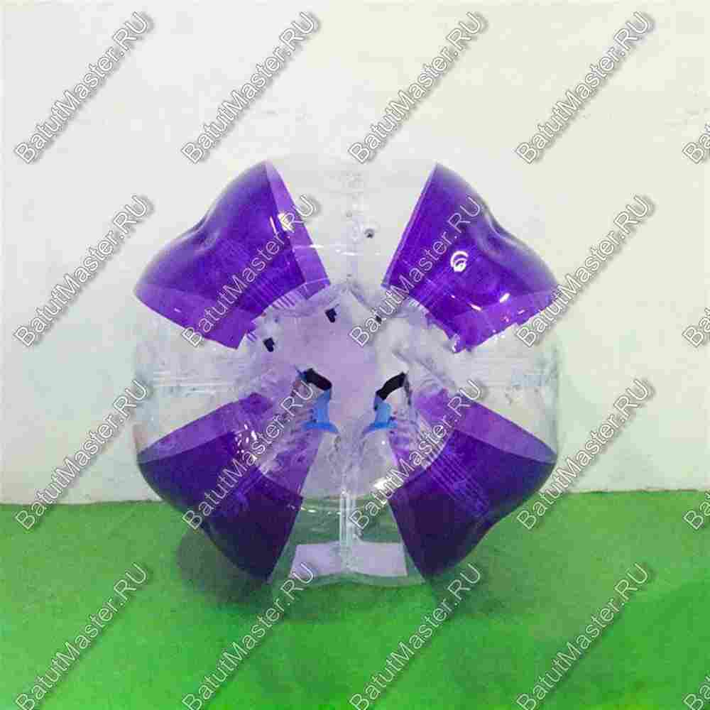 Бампербол «Прозрачно - фиолетовый», ПВХ, диаметр 1,5 м