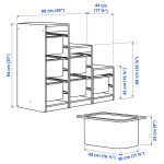 Стеллаж - IKEA TROFAST, 99х44х94 см, белый/серо-голубой, ТРУФАСТ ИКЕА
