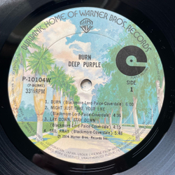 Винтажная виниловая пластинка LP Deep Purple Burn (Япония 1976) (Оби)