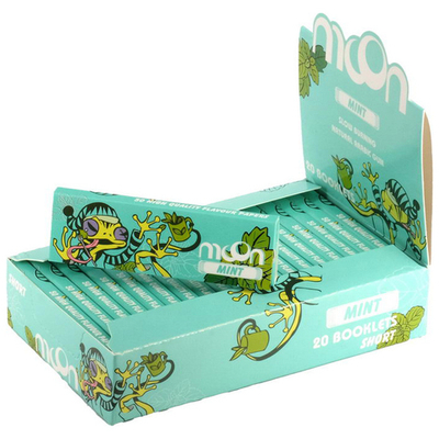 Бумага для сигарет блок "Moon" Flavoured Мята 70mm 14г/м 50л*20шт