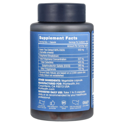 ProHealth Longevity, Green Tea, EGCG Extreme, 100 капсул
