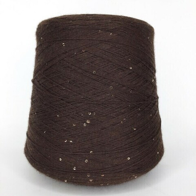 Elisir - Biella Yarn; 100% кашемир, микропайетки (золото 2мм); 520м/100гр; цвет: шоколад; S722