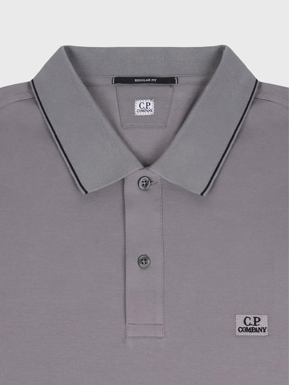Поло C.P. Company Stretch Piquet Line Silver Gray