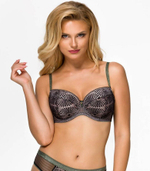 Бюстгальтер-балконет с уплотненной чашкой Prima (Размер: 95D) (Цвет: черный)