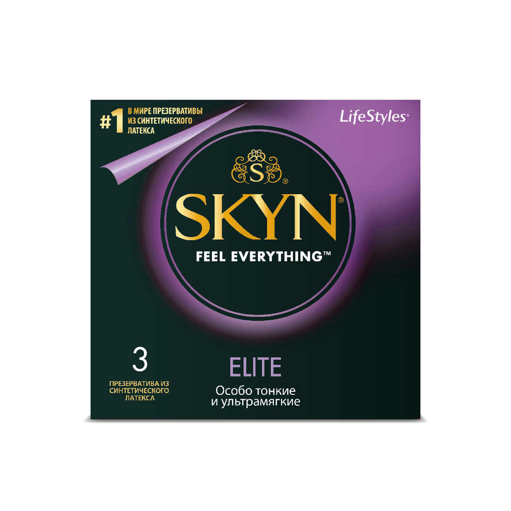 Презервативы из синтетического латекса SKYN Elite особо тонкие №3