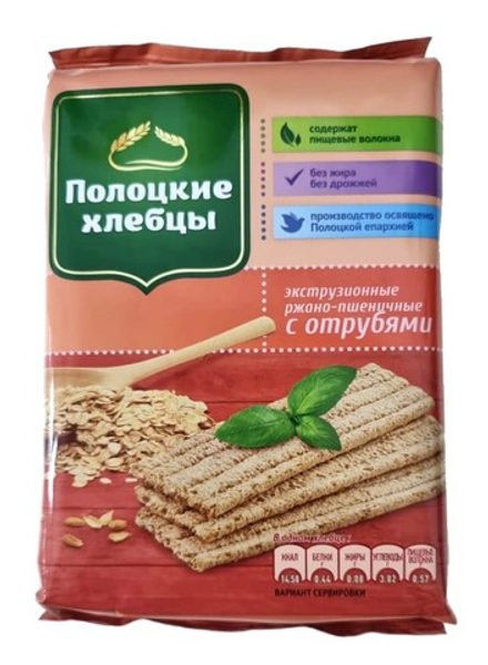 Хлебцы "Полоцкие" с отрубями 80г. Витебскхлебпром