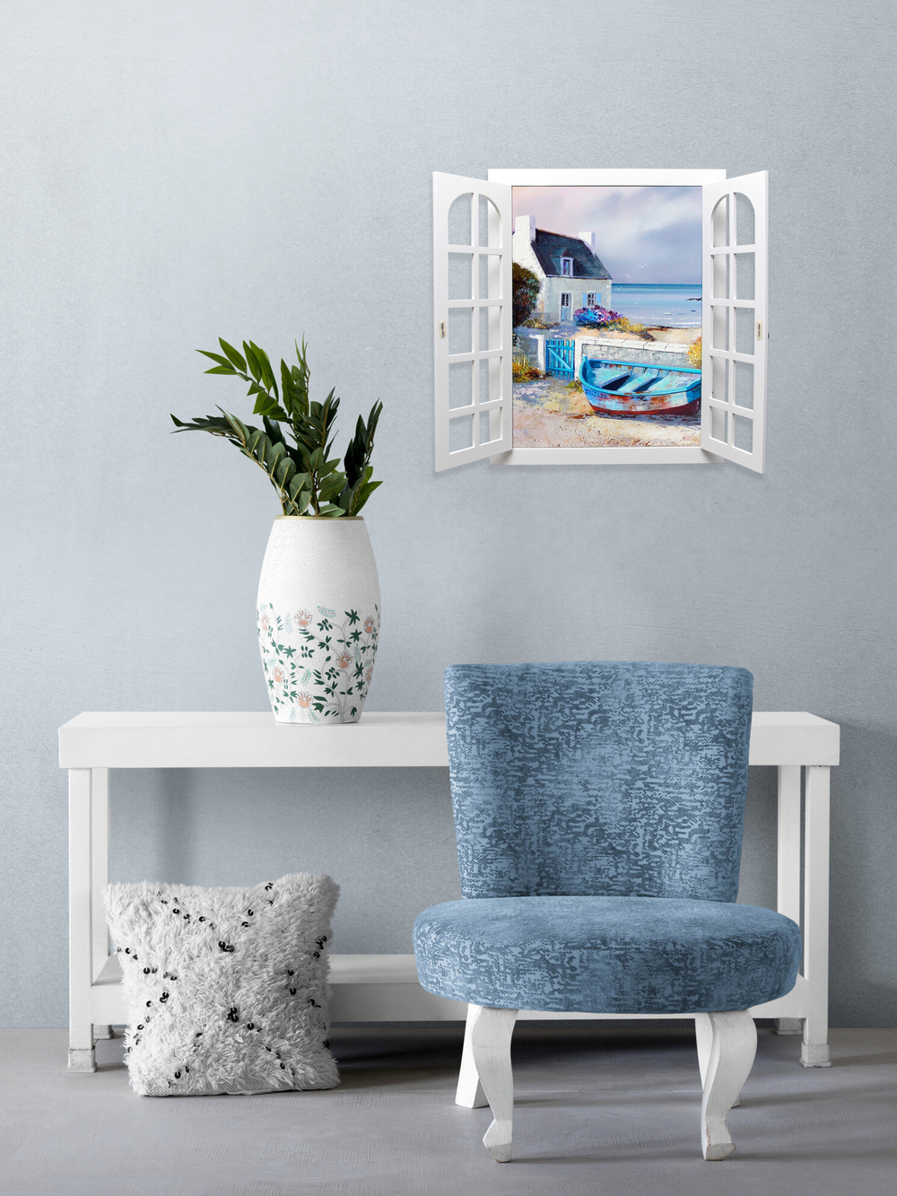 Панно со ставнями "Вид из окна" 37,5*49 см