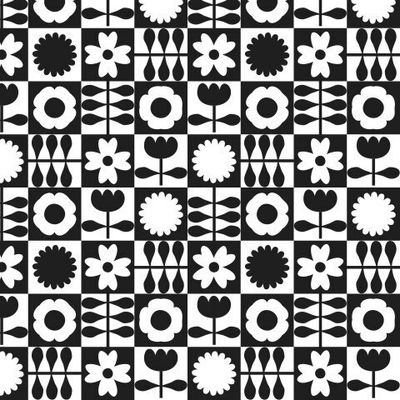 Геометрический минимализм, цветочный монохром