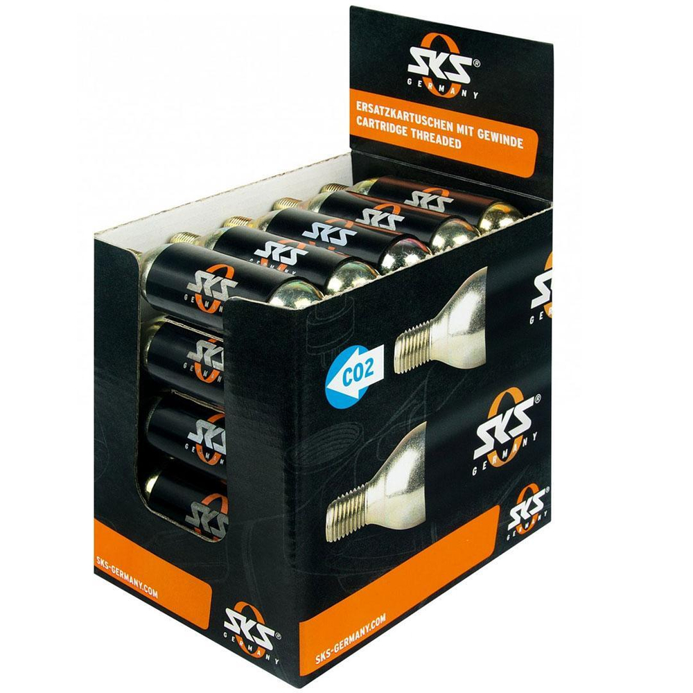 Баллончик CO2 16G CARTRIDGE DISPLAY BOX WITH 25 шт для AIRBUSTER, THREADED золото