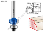 Кромочная калевочная фреза ЗУБР Профессионал №1, 17.3x8 мм, радиус 2.4 мм