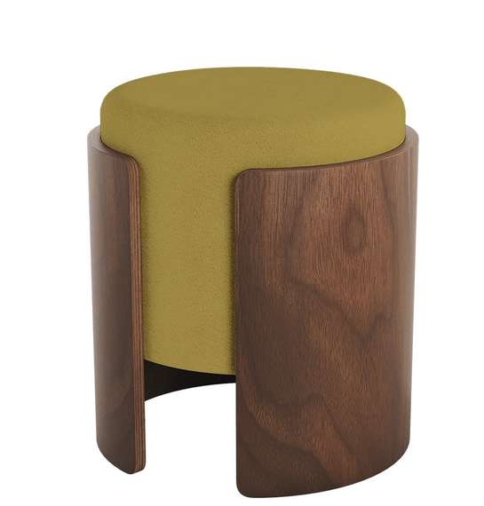 Пуф Lagom (янтарный FiberGuard, орех)