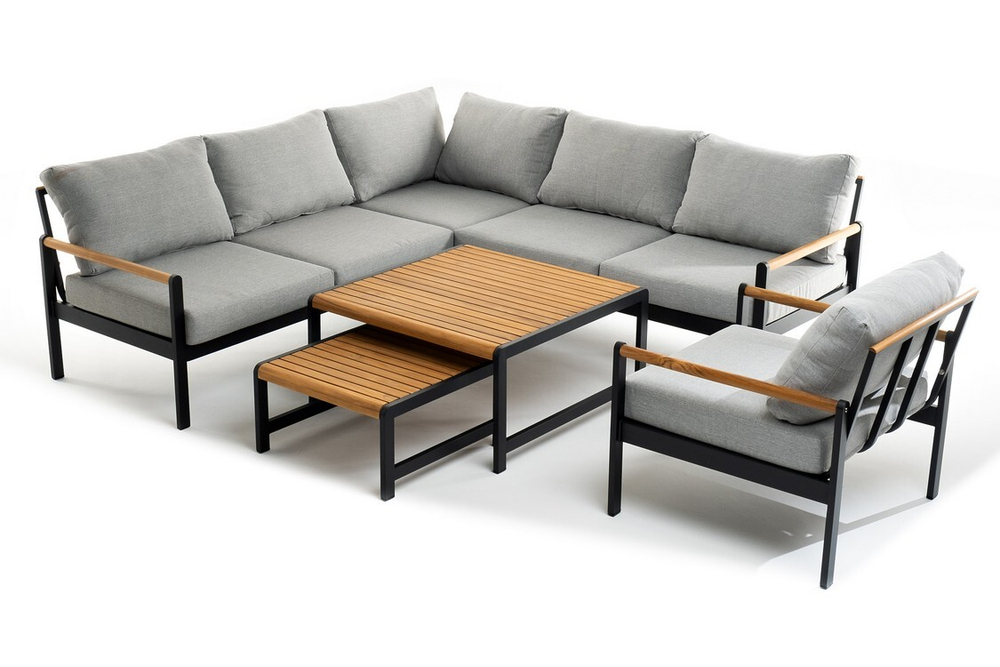 Лаунж зона из алюминия MAYA L темный графит