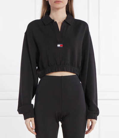 Худи TJW SPR CRP DRAPEY BADGE ПОЛО Tommy Jeans - черный(DW0DW17785)