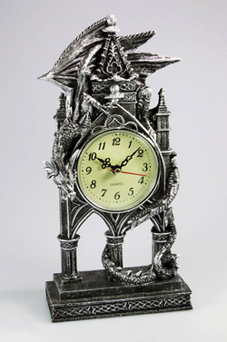 Часы Дракон на башне 12.2*6.5*22.7 см