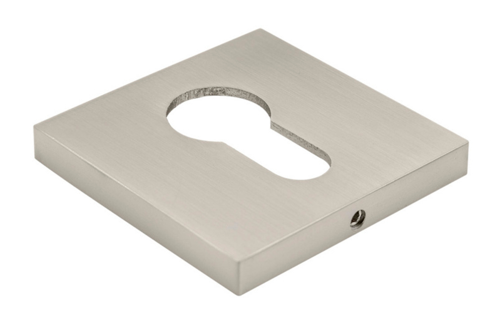 Накладка MORELLI MH-KH-S6 на евроцилиндр MSN мат.сатин. никель, квадрат. розетка 6 мм