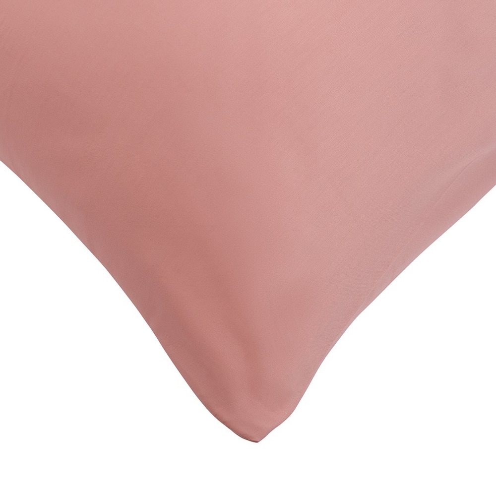 Набор из двух наволочек из сатина темно-розового цвета из коллекции essential, 70х70 см