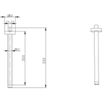 Кронштейн для верхнего душа Boheme Uno 629-UNO-BRB BRUSHED BRONZE