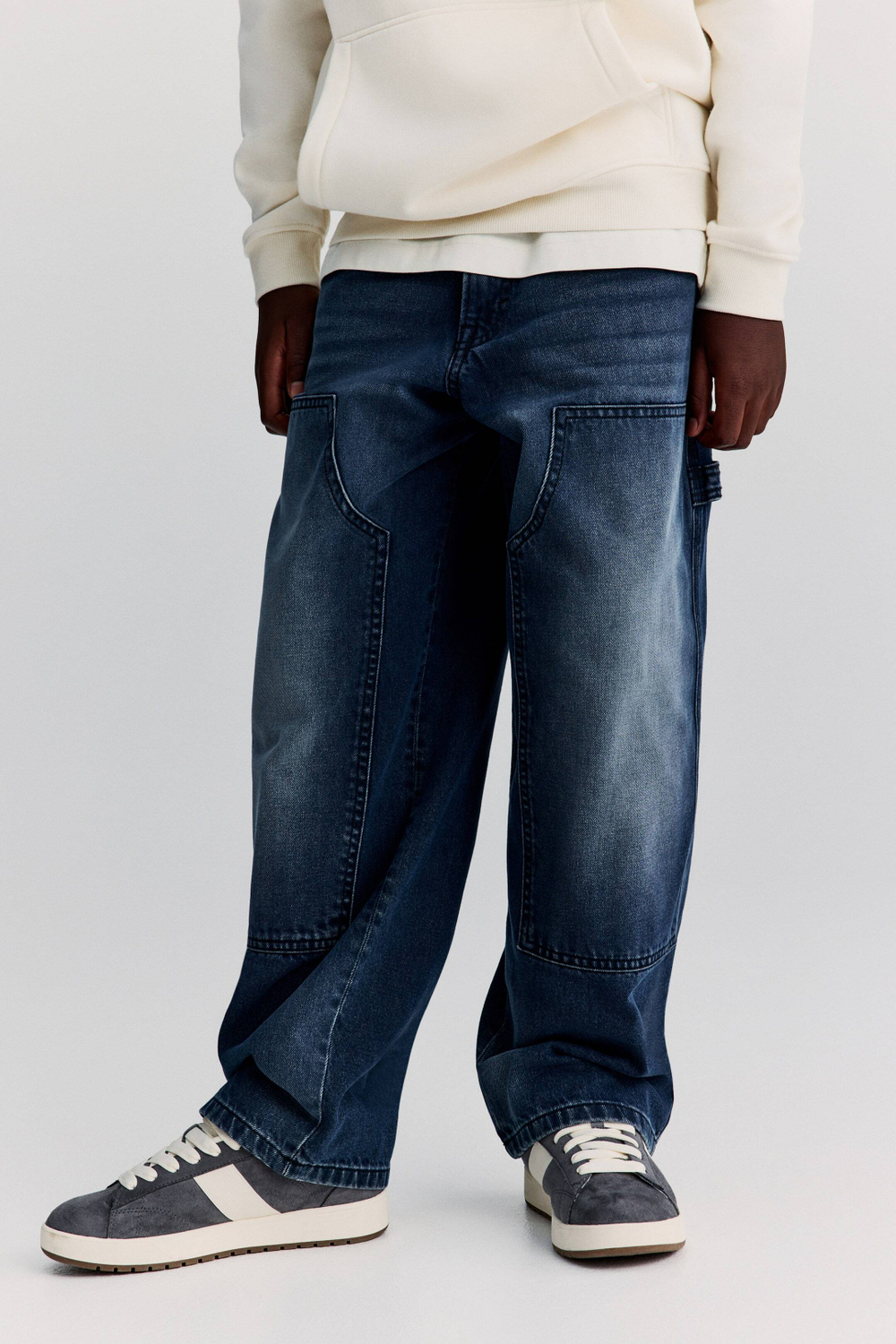 H&M Джинсы Baggy Fit Carpenter, темно-синий