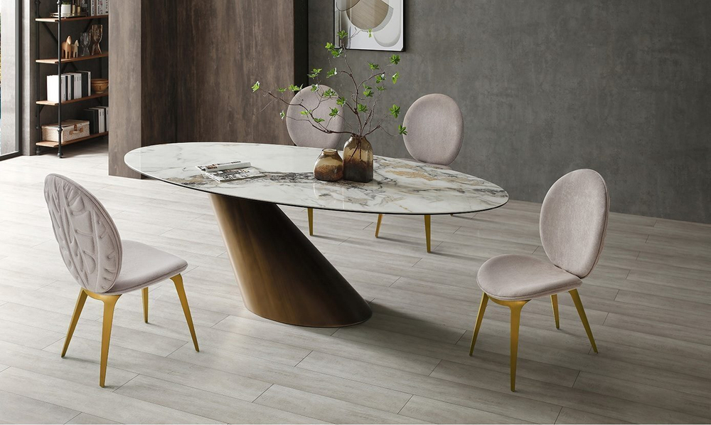 Стул CAVA GY8029 Astrid бежевый/нерж.сталь