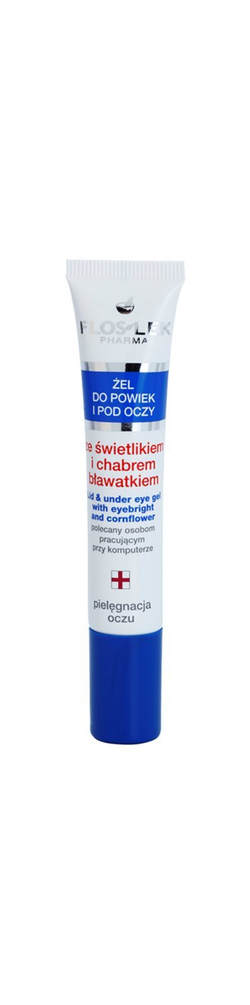 FlosLek Pharma Eye Care - гель для области вокруг глаз с очанкой и васильком /   15  ml  / GTIN 5905043001753