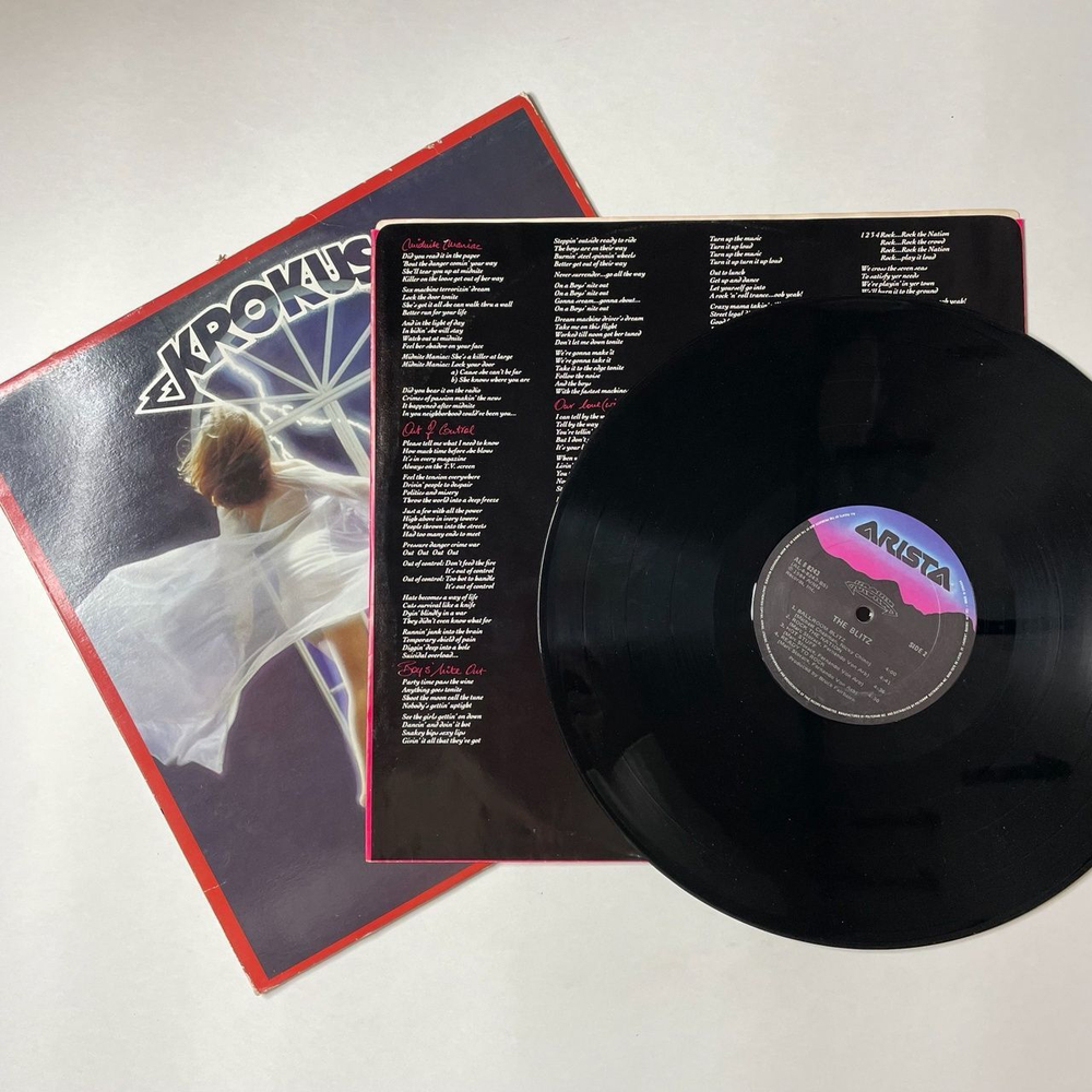 Винтажная виниловая пластинка LP Krokus The Blitz (Canada 1984)