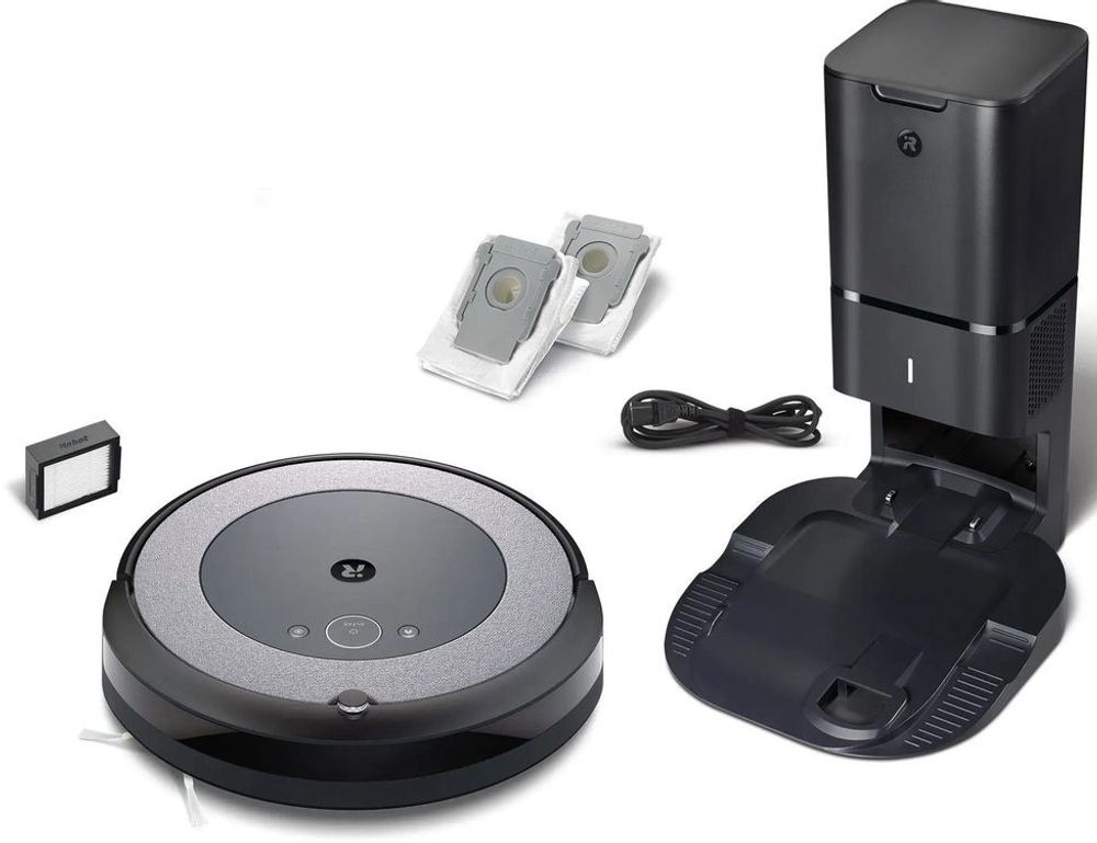Робот-пылесос iRobot Roomba i3+, серый/черный [i355840plus_rnd](Б/У)