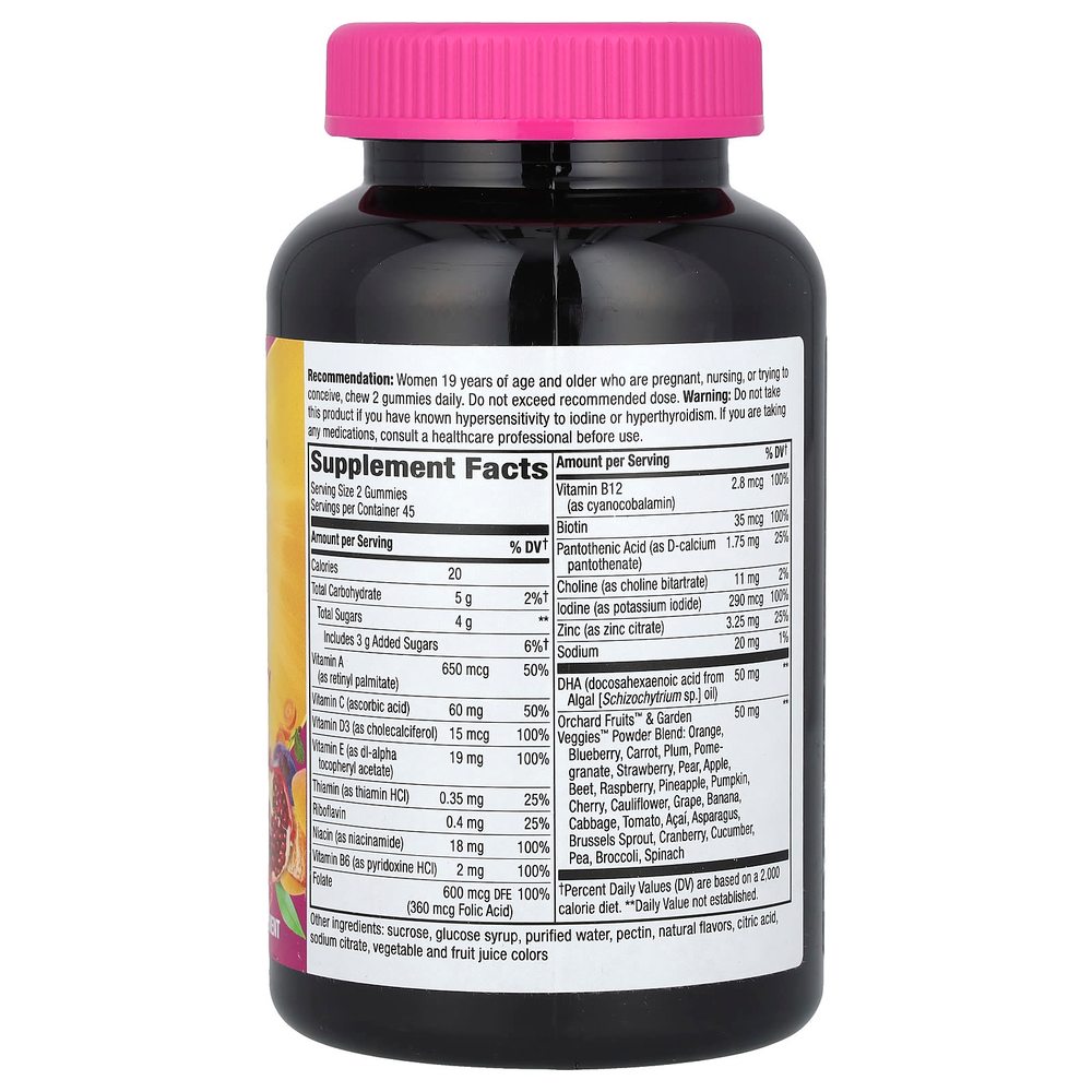 Nature's Way, Alive! ® жевательные мультивитамины для беременных, апельсин и малиновый лимонад, 90 жевательных таблеток