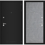 Дверь входная Лабиринт CLASSIC шагрень черная 21 - Бетон светлый металлическая