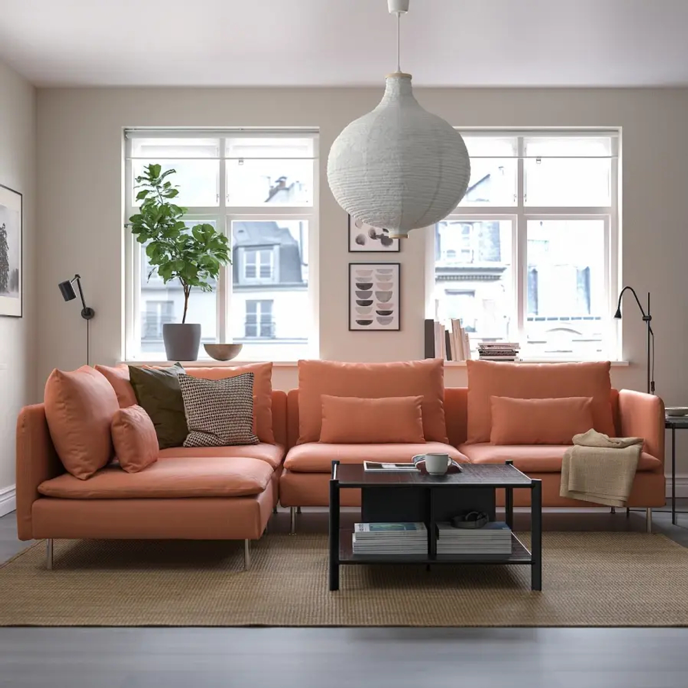 SÖDERHAMN 4-местный угловой диван ИКЕА