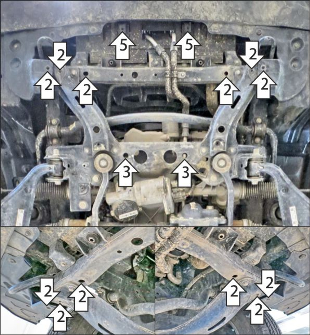 Защита радиатора, 2 мм, Сталь. для Jac T9 2024-н.в., Motodor.78315