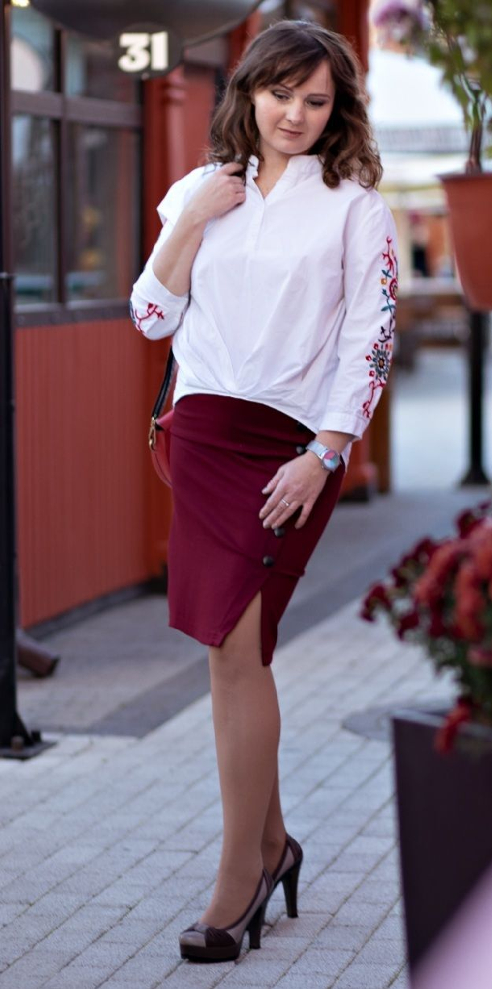 Юбка женская трикоражная трикотаж красная бордовая плотная зимняя весенняя осенняя карандаш до колена узкая приуженная по фигуре размер 48 50 L XL