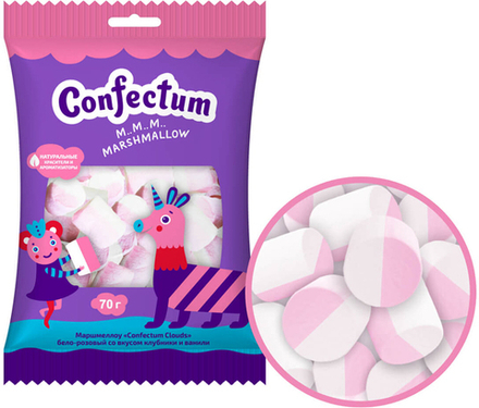 Маршмеллоу Confectum Clouds Ваниль-Клубника 70г