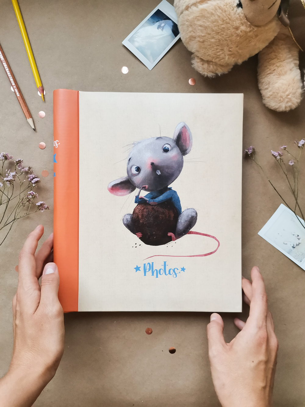 Фотоальбом на 20 магнитных листов 23х28 см, внутр. спираль mice and bunny Мышонок