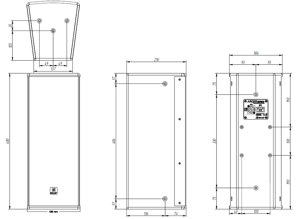 Акустическая система Ecler ARQIS 205iWH
