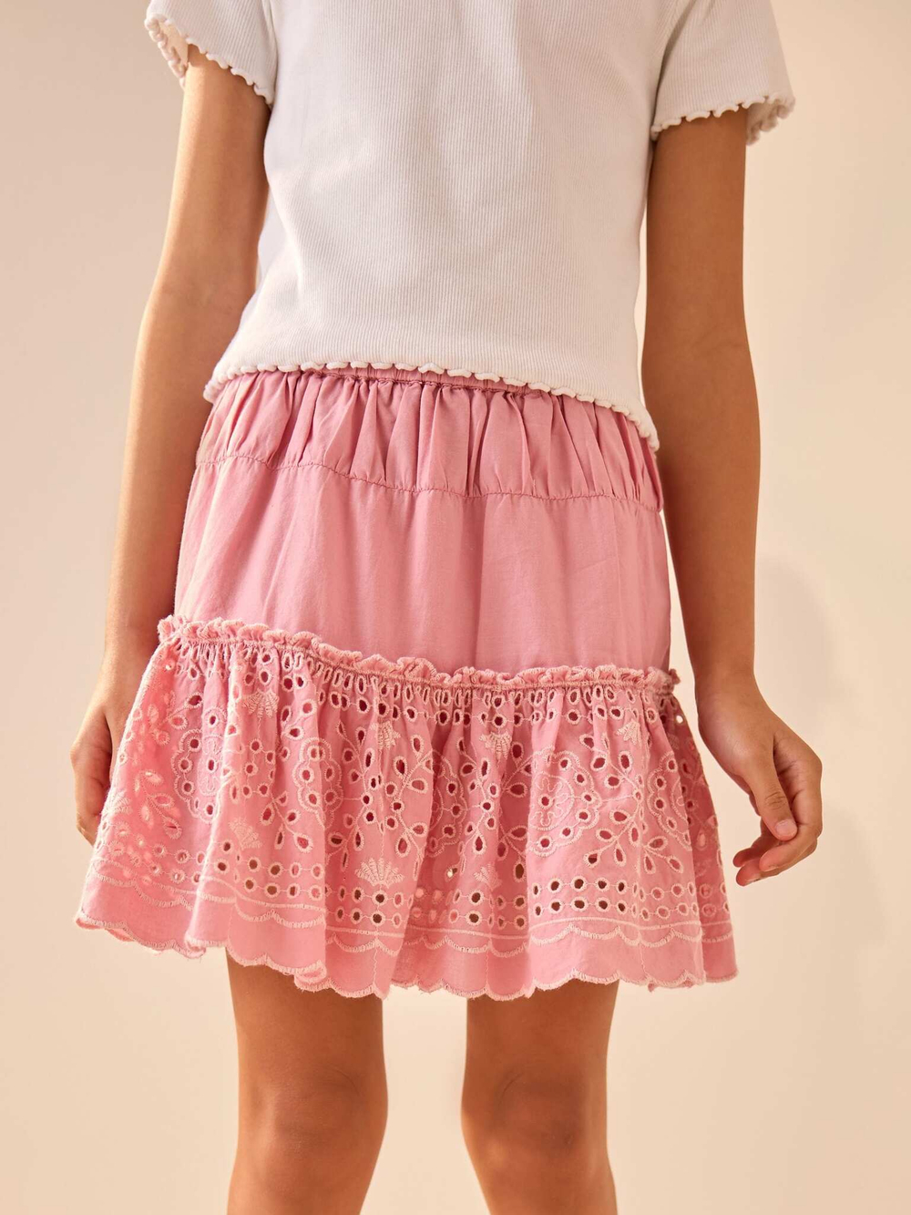 Юбка с вышивкой для девочки Next AD0-183, Розовый