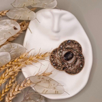 брошь" Винтажная композиция с горным хрусталем"