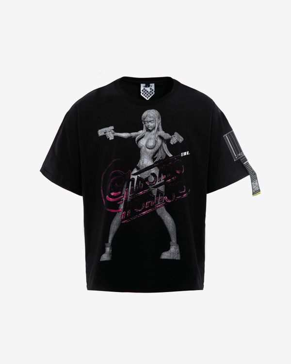 Футболка Christine Silver-Printed черная - фото 1