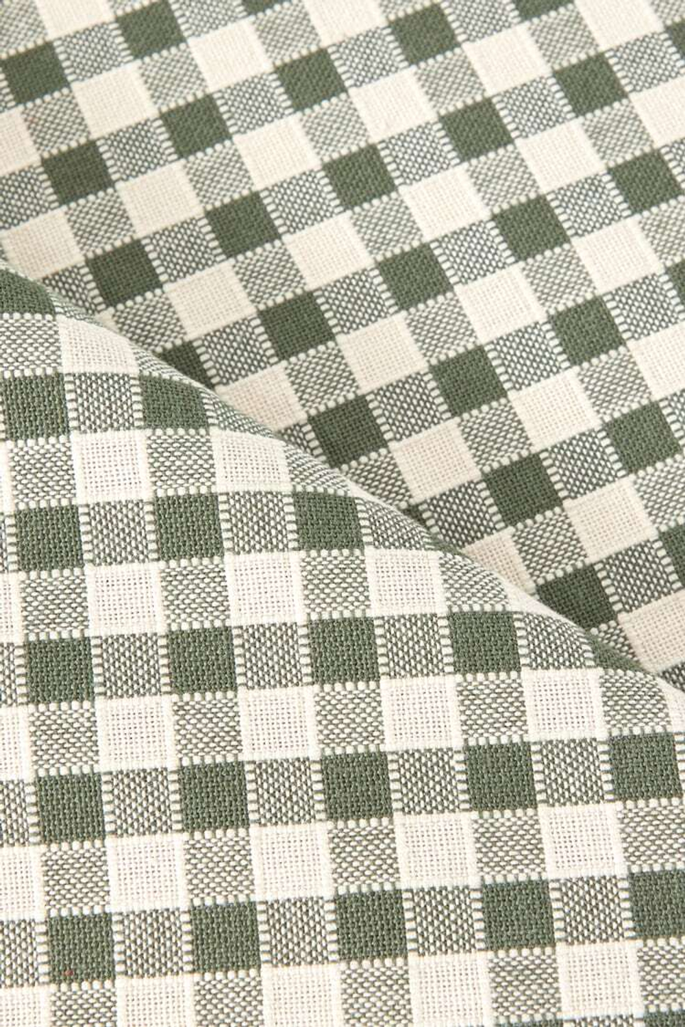 ZARA HOME КЛЕТЧАТАЯ ХЛОПЧАТОБУМАЖНАЯ СКАТЕРТЬ, ЗЕЛЕНЫЙ