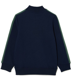 Кофта для мальчика теннисная Lacoste Tennis Print Quarter-Zip Sweatshirt - navy blue/dark green