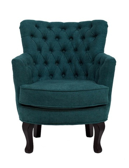 PJC741-PJ618 Кресло велюр синий/бирюзовый 64*70,5*77см