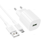 Зарядное устройство на Micro QC3.0 Borofone BA102A (white)