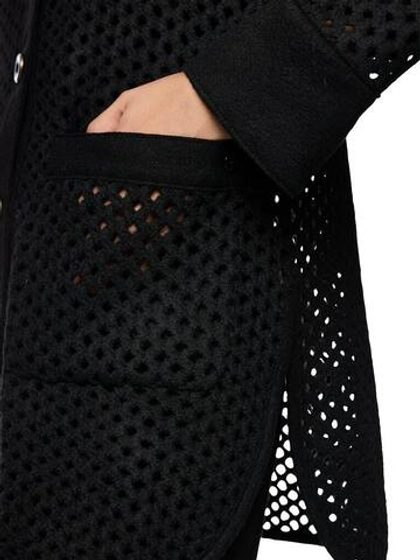 Marc Cain Кардиган сетчатой вязки с накладными карманами