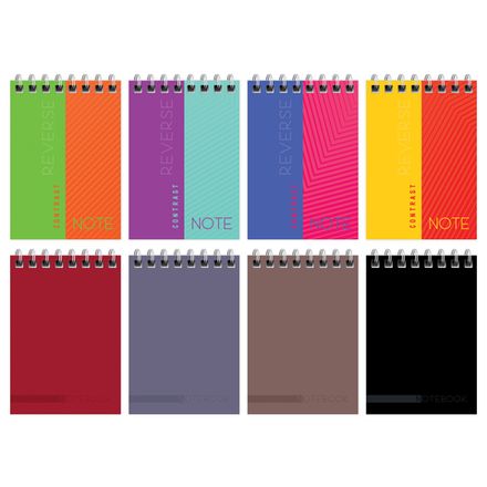 Блокнот А7, 40л, на гребне, клетка, BG Моноколор. Classic, в ассортименте