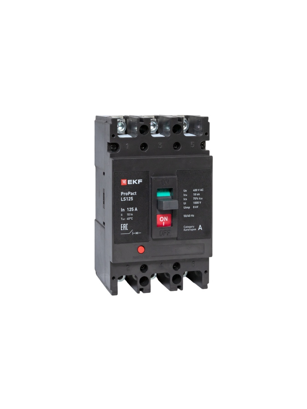 Выключатель автоматический 3п 125А 18кА LS125 ProPact EKF mccb-125-18-3-125-ls