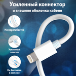 Кабель USB - iPhone Hoco X88 1 метр / белый / для зарядки и передачи данных