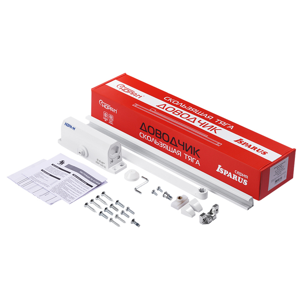 Доводчик дверной со скользящей тягой 440 Slider ISPARUS от 70 до 130 кг