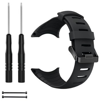 Ремешок силиконовый для Suunto Core спортивный (Черный)